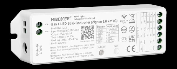 Synergy 21 LED Controller 5in1 RGB-CCT DC12~48V Zigbee 3.0/2