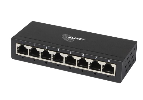 ALLNET Switch unmanaged Layer2 8 Port• 8x 1GbE• Lüfterlos• ALL-SG8008 - Switch - 16 Gbps