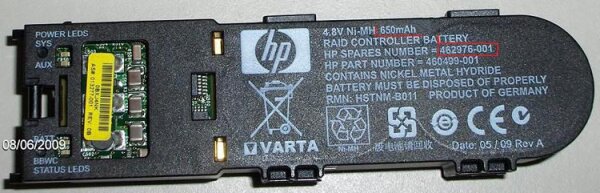 ET-462976-001-RFB | HP 4.8V 650mAh BBWC Battery Pack  | (P212/P410/P411)  | Herst.Nr.: 462976-001-RFB| EAN: 5715063012529 |Gratisversand | Versandkostenfrei in Österreich