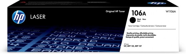 ET-W1106A | HP 106A Black Laser Toner Cartrid | Cartridge | Herst.Nr.: W1106A| EAN: 193424172702 |Gratisversand | Versandkostenfrei in Österreich