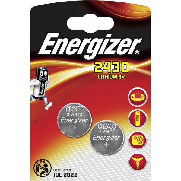 ET-637991 | Energizer LITHIUM CR2430 2PK | CR2430, Single-use battery,  | Herst.Nr.: 637991| EAN: 7638900379914 |Gratisversand | Versandkostenfrei in Österreich