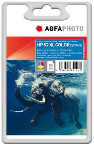 ET-APHP62CXL | AgfaPhoto Ink Color HP No. 62 XL | Pages 415, 11.5ml | Herst.Nr.: APHP62CXL| EAN: 4250164841018 |Gratisversand | Versandkostenfrei in Österreich