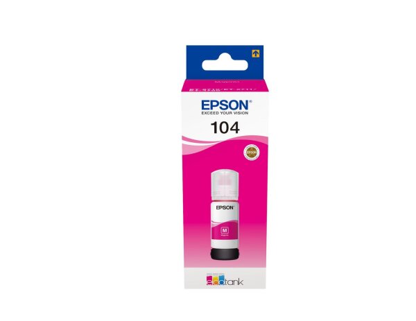 ET-C13T00P340 | Epson 104 EcoTank Magenta ink bottle | (WE) | Herst.Nr.: C13T00P340| EAN: 8715946655826 |Gratisversand | Versandkostenfrei in Österreich