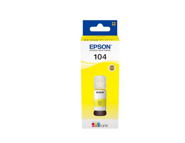 ET-C13T00P440 | Epson 104 EcoTank Yellow ink bottle | (WE) | Herst.Nr.: C13T00P440| EAN: 8715946655833 |Gratisversand | Versandkostenfrei in Österreich