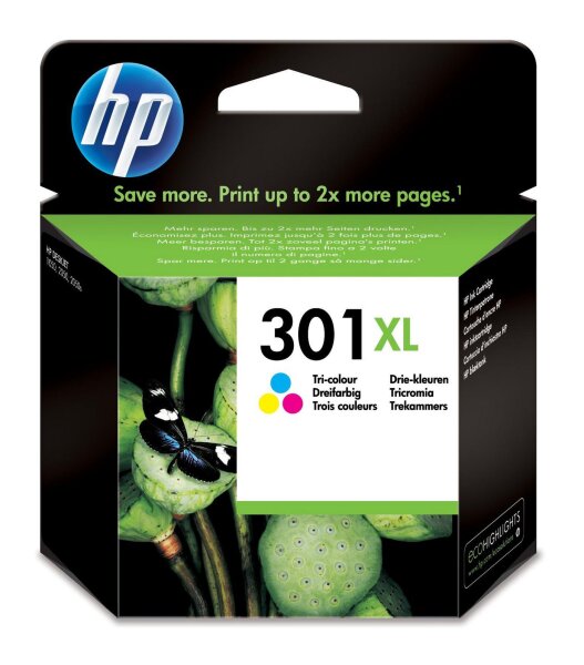 ET-CH564EE | HP Ink Tri-Color No. 301XL | 301XL High Yield Tri-color  | Herst.Nr.: CH564EE| EAN: 884962894552 |Gratisversand | Versandkostenfrei in Österreich