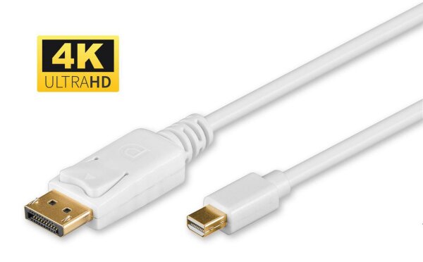 ET-DP-MMG-180M | MicroConnect 4K Mini Displayport to  | Displayport Cable 2m White,  | Herst.Nr.: DP-MMG-180M| EAN: 5704327913665 |Gratisversand | Versandkostenfrei in Österreich