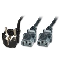 ET-PE011318 | MicroConnect Power Y-Cord 1.8m Black IEC320...