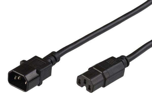 ET-PE011415 | MicroConnect Jumper Cable C14 - C15 1.5m | Black, | Herst.Nr.: PE011415| EAN: 5712505270400 |Gratisversand | Versandkostenfrei in Österreich
