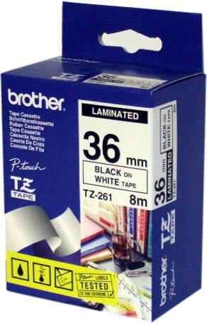 ET-TZ-261 | Brother P-Touch Tape Black On White  | 36 mm x 8 m  | Herst.Nr.: TZ-261| EAN: 4977766054201 |Gratisversand | Versandkostenfrei in Österreich