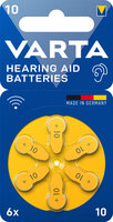 1x6 Varta Hearing Aid Batter. 10 Hörgeräte Batterien  24610101416