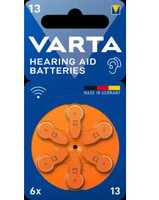 1x6 Varta Hearing Aid Batter. 13 Hörgeräte Batterien  24606101416