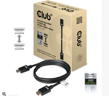 L-CAC-1372 | Club 3D Ultra High Speed HDMI 10K 120Hz Kabel 48Gbps Stecker/ Stecker 2 Meter | Herst. Nr. CAC-1372 | Kabel / Adapter | EAN: 8719214471156 |Gratisversand | Versandkostenfrei in Österrreich