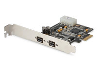 DIGITUS Firewire 800 PCIe Card 2x9-Pin Extern + 1x9-Pin...