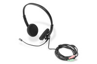DIGITUS On Ear Office Headset m. Geräuschreduzierung 3,5mm Stereo