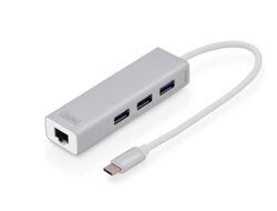 Y-DA-70255 | DIGITUS USB Type-C 3-Port Hub + Gigabit Ethernet | Herst. Nr. DA-70255 | Zubehör Notebook | EAN: 4016032430100 |Gratisversand | Versandkostenfrei in Österrreich