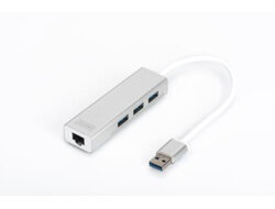 Y-DA-70250-1 | DIGITUS USB 3.0 3-Port Hub & Gigabit LAN-Adapter | Herst. Nr. DA-70250-1 | USB-Hubs | EAN: 4016032423836 |Gratisversand | Versandkostenfrei in Österrreich