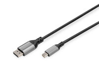 DIGITUS 8K DisplayPort Kabel 1.4 60Hz, mini DP/DP, Alu...