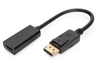 DIGITUS DisplayPort Ad/Konverter DP- HDMI Typ A St/Bu 15cm schw.