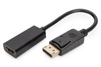 DIGITUS DisplayPort Adapter/ Konverter DP-HDMI Typ A , 15cm