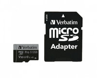Verbatim microSDXC Pro     512GB Class 10 UHS-I incl Adapter