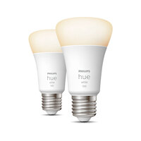 Philips Hue LED Lampe E27 2er Set 9,5W 1100lm White
