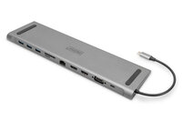 P-DA-70898 | DIGITUS 11-Port USB-C Dock, grey, 2x HDMI,...
