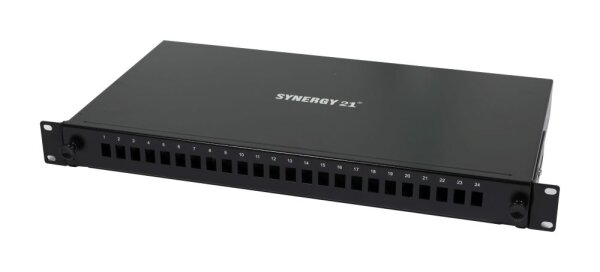 Synergy 21 LWL-Patchpanel Spleisbox 19"" 6xLC-Duplex-Buchsen OS2 9/125u Singlemode incl - Kabel - Single- bzw. Monomode-Faser