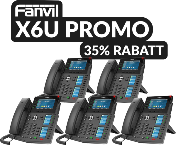 Fanvil X6U High-end business phone with Gigabit**Sonderaktion** - VoIP-Telefon - DHCP