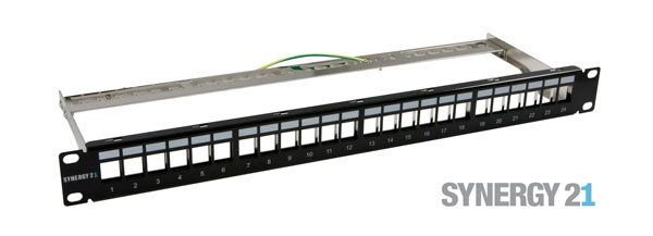 Synergy 21 Patch Panel 24xTP-TP Kupplung CAT6A incl.Keystone 19" 1HE t152mm