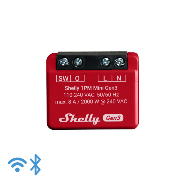 Shelly · Unterputz·""Plus 1PM Mini Gen. 3""· Relais· max 8A· 1 Kanal· Messfunktion·