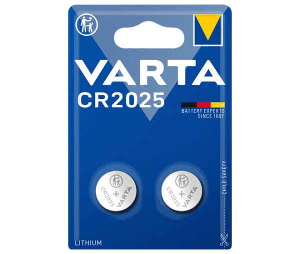 Varta 06025 - Einwegbatterie - CR2025 - Lithium - 3 V - 2 Stück(e) - Metallisch