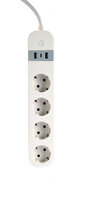 P-TSL-PS-S4U-01-W | Gembird Smart power strip with USB charger 4 French sockets white | Herst. Nr. TSL-PS-S4U-01-W | Zubehör Stromversorgung | EAN: 8716309128506 |Gratisversand | Versandkostenfrei in Österrreich