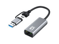 P-USB-0423 | LevelOne Adapter USB-C -> RJ45 10/100/1000 USB-A 3.0 gr - Adapter - Digital/Daten | Herst. Nr. USB-0423 | Kabel / Adapter | EAN: 4015867234372 |Gratisversand | Versandkostenfrei in Österrreich