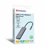 Verbatim USB-C Pro Multiport Hub 8 Port CMH-08              32151