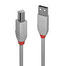 Lindy 36684 USB Kabel 3 m USB A USB B Männlich Grau