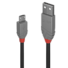 Lindy Anthra Line USB Kabel 0,5 m USB A Micro-USB B Männlich Schwarz - Grau