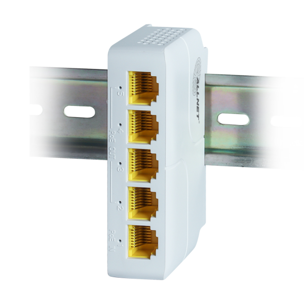 ALLNET Switch unmanaged 5 Port• 5x GbE• PoE Budget 85W• 1x bt out 3x af/at out - Switch - Kupferdraht