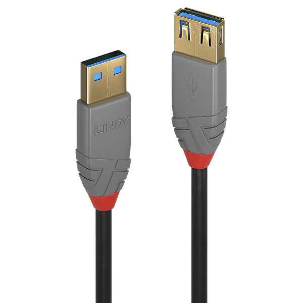 Lindy 36760 USB Kabel 0,5 m USB A Männlich Weiblich Schwarz