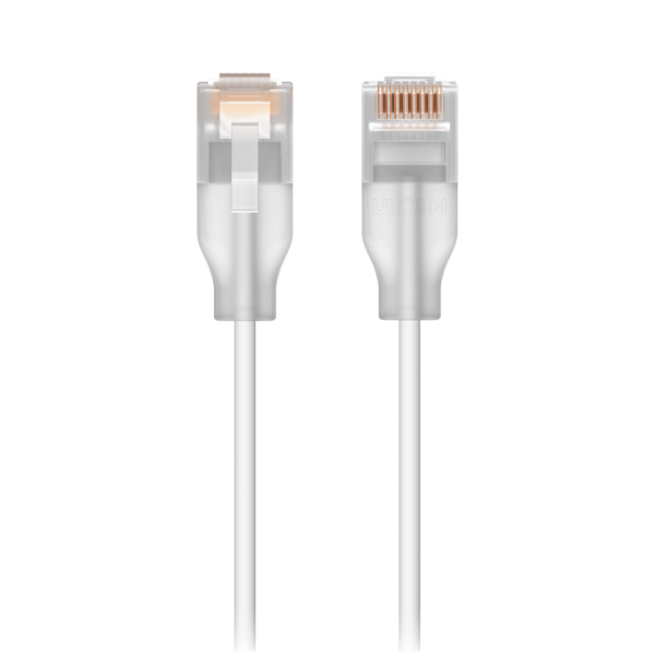 UbiQuiti Nano-thin patch cable with a translucent boot designed to