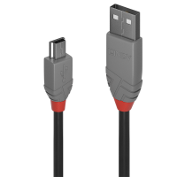 Lindy 36720 USB Kabel 0,2 m USB A Mini-USB B Schwarz