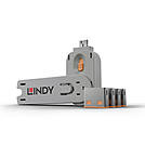 Lindy USB Port Schloss 4 Stueck mit Schlüssel Code ORANGE