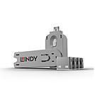 Lindy USB Port Schloss 4 Stueck mit Schlüssel Code Weiß - Kabel