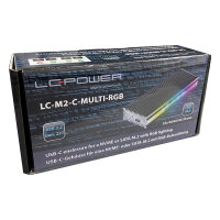 LC-Power LC-M2-C-MULTI-RGB - SSD-Gehäuse - M.2 - M.2 - 10 Gbit/s - USB Anschluss - Aluminium - Schwarz