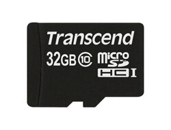 Transcend TS32GUSDC10 - 32 GB - MicroSDHC - Klasse 10 - NAND - 90 MB/s - Schwarz