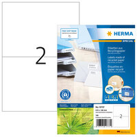 HERMA 10737 - Weiß - Selbstklebendes Druckeretikett - Gestanztes Etikett - Papier - Laser/Inkjet - Entfernbar
