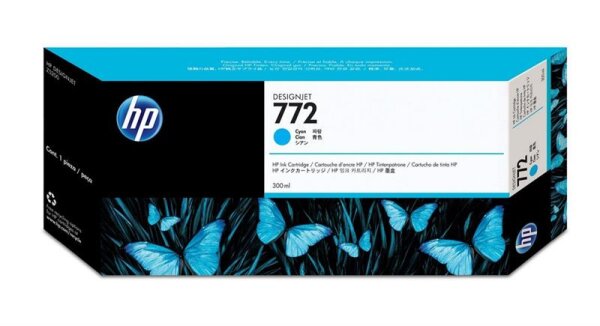 Y-CN636A | HP DesignJet 772 - Tintenpatrone Original - Cyan - 300 ml | Herst. Nr. CN636A | Tintenpatronen | EAN: 884962639061 |Gratisversand | Versandkostenfrei in Österrreich