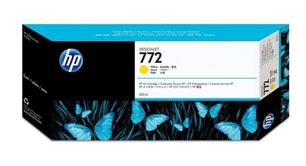 HP 772 Gelb DesignJet Druckerpatrone - 300 ml - Tinte auf Pigmentbasis - 300 ml - 1 St&uuml;ck(e)