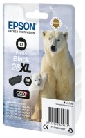 Epson Polar bear Singlepack Photo Black 26XL Claria Premium Ink - Hohe (XL-) Ausbeute - Tinte auf Farbstoffbasis - 8,7 ml - 400 Seiten - 1 St&uuml;ck(e)