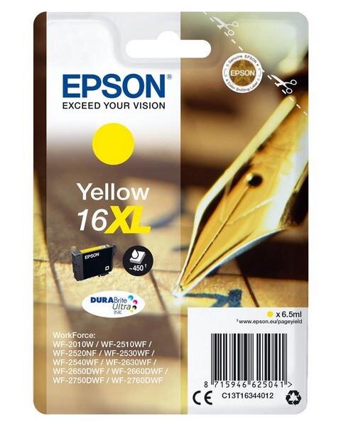 Epson Pen and crossword Singlepack Yellow 16XL DURABrite Ultra Ink - Hohe (XL-) Ausbeute - Tinte auf Pigmentbasis - 6,5 ml - 450 Seiten - 1 St&uuml;ck(e)