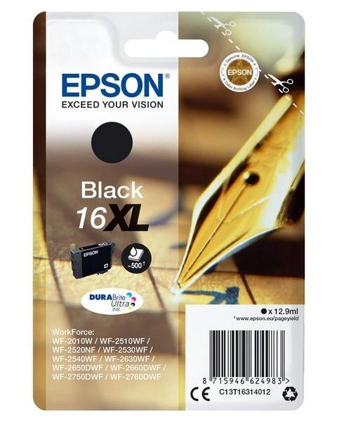 Epson Pen and crossword Singlepack Black 16XL DURABrite Ultra Ink - Hohe (XL-) Ausbeute - Tinte auf Pigmentbasis - 12,9 ml - 500 Seiten - 1 St&uuml;ck(e)